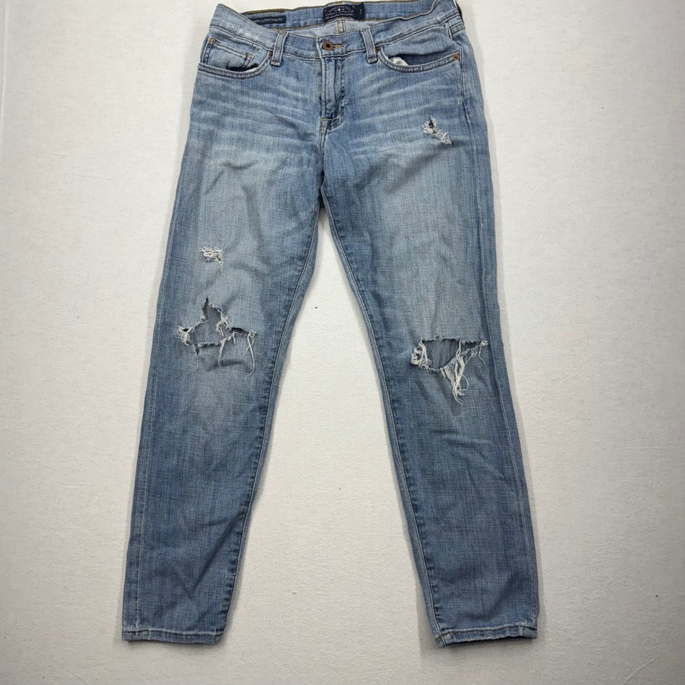 Lucky Brand Sienna Slim Boyfriend Women's Jeans Light Wash Distressed Rips 2/26
